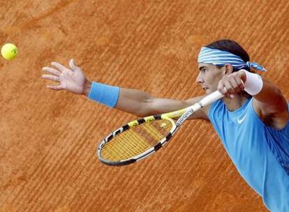 Rafael Nadal, durante su duelo con Nikolay Davydenko.