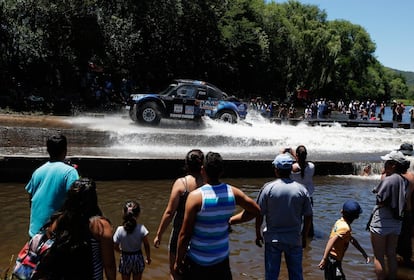 Los franceses Eric Vigouroux y Jean Brucy en Santa Rosa de Calamuchita, Argentina.