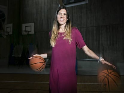 Anna Cruz, a l'Olímpic de Badalona, el pavelló del Joventut.