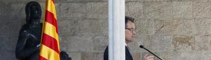 El presidente catalán, Artur Mas, en la Generalitat el 3 de octubre de 2012.