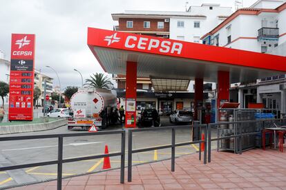 Una estación de servicio Cepsa, en Ronda (Málaga), a finales de noviembre.