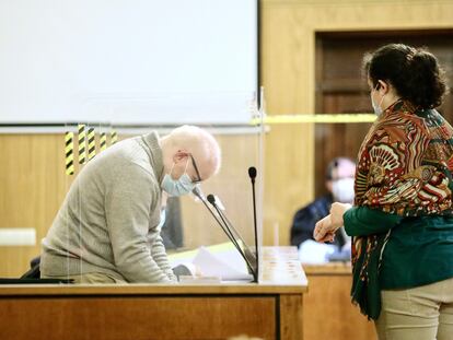 El excapellán durante el juicio en la Audiencia de Valladolid.