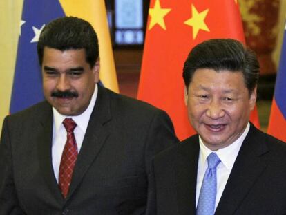 Nicol&aacute;s Maduro y Xi Jinping, presidentes venezolano y chino, respectivamente, en Pek&iacute;n en 2015.