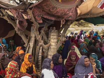 Mujeres en una región de Somalia azotada por la hambruna.