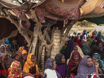 Mujeres en una región de Somalia azotada por la hambruna.