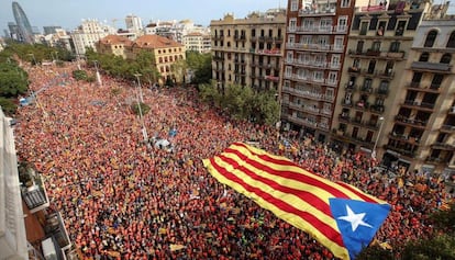 Asistentes a la Diada del año pasado en Barcelona.