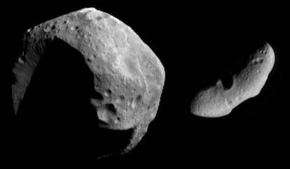 Imagen de un asteroide en el espacio