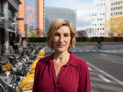 La escritora Marjan Bouwmeester en Bruselas el pasado 3 de octubre.