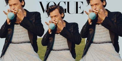 Harry Styles en la portada de 'Vogue'.