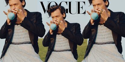 Harry Styles en la portada de 'Vogue'.