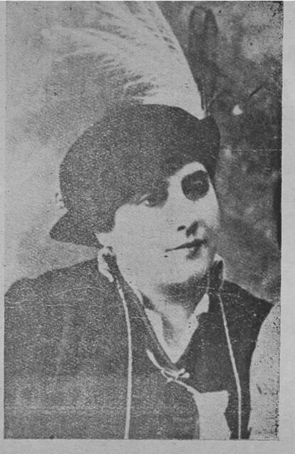 Retrato de Corina Rojas, protagonista del crimen de la Calle Lord Cochrane en 1916. Biblioteca Nacional de Chile.