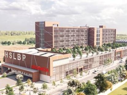 Recreación del futuro hospital Buin-Paine, que Sacyr construirá en Chile.