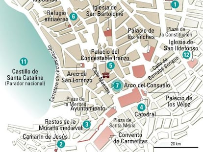 24 horas en Jaén, el mapa