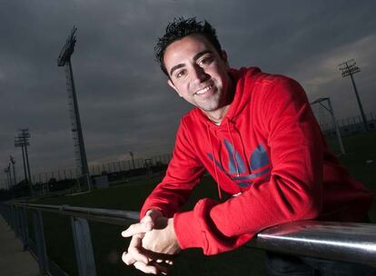 Xavi, el viernes, en la ciudad deportiva del Barcelona.