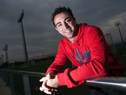 Xavi, el viernes, en la ciudad deportiva del Barcelona.