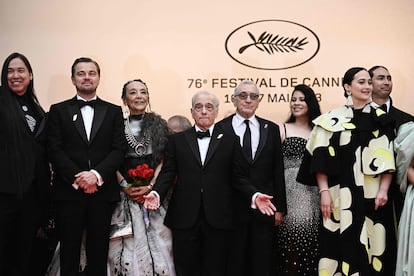 El elenco de 'Killers of the flower moon' posa en el festival de Cannes el 20 de mayo de 2023.