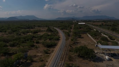 La vía férrea del Tren Interoceánico del Istmo de Tehuantepec.