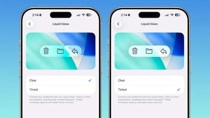 Nueva opción para controlar la transparencia de Liquid Glass en iOS 26.1