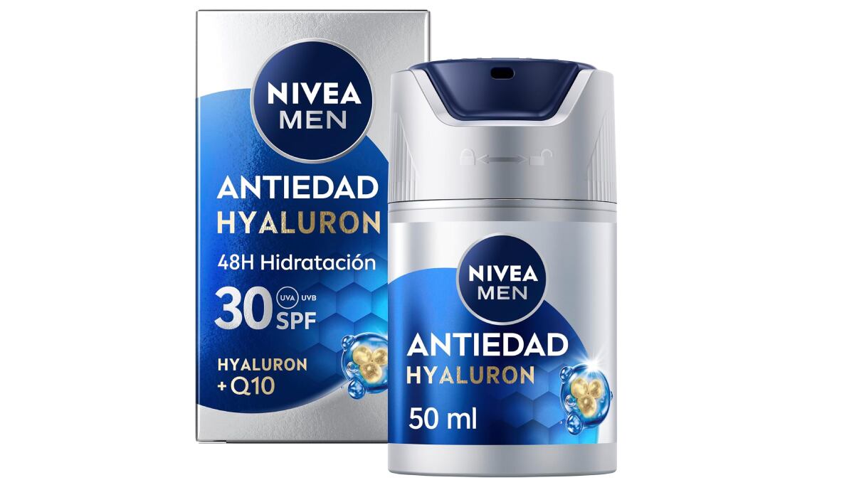Crema hidratante antiedad, de Nivea Men.
