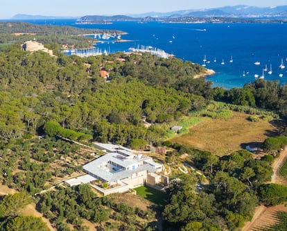 Vista aérea de la Fundación Carmignac en la isla de Porquerolles.
