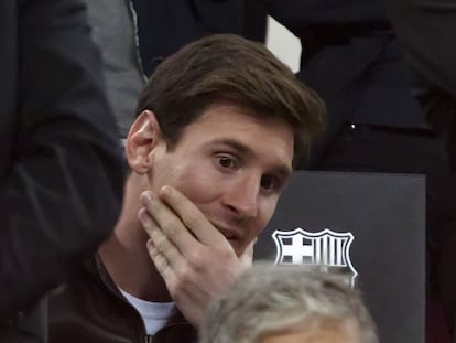 Messi, en el Camp Nou en el partido ante el Rayo el sábado.