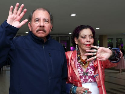 Daniel Ortega y Rosario Murillo, el 14 de junio en Managua (Nicaragua).