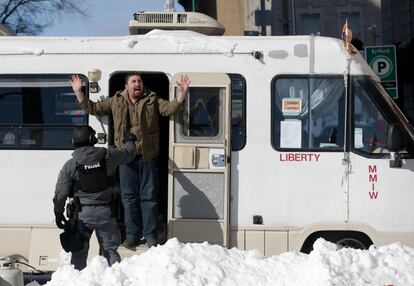 Protestas camioneros Canada