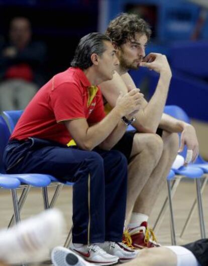 Scariolo, junto a Pau, en el Eurobasket de 2009