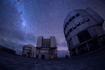 Los telescopios del Observatorio Paranal, en Antofagasta, Chile, operado por la European Southern Observatory.