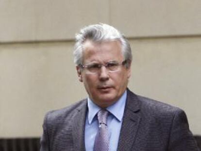 Garzón, a la salida de la Audiencia, el pasado diciembre.