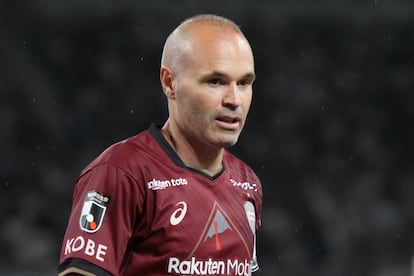 Andrés Iniesta, en su época como jugador de Vissel Kobe japonés.