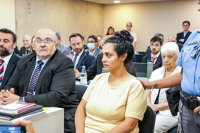 Brenda Agüero, enfermera neonatal en juicio este jueves, en Córdoba, Argenitna.