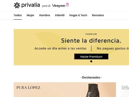 Web de Privalia.