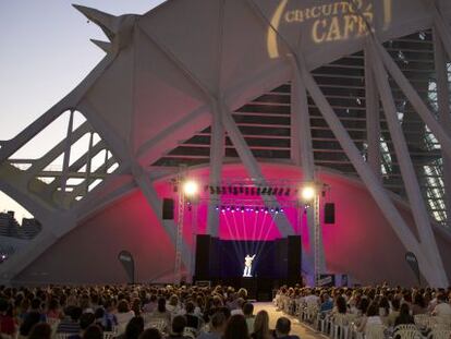 Una de las funciones del circuito en la Ciudad de las Artes y las Ciencias.