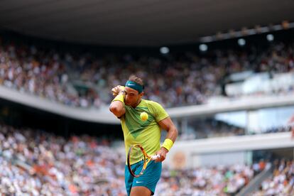 Nadal, durante la final de Roland Garros contra Ruud.