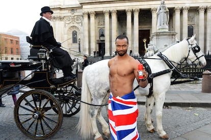 Isaiah Mustafa, a model known as “the Old Spice man," during one of the company’s promotional events in 2013 in London.