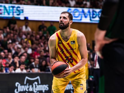 Mirotic, durante el cuarto partido ante el Joventut.