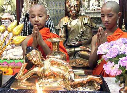 Celebración en Calcuta del Vesak, día sagrado del budismo.