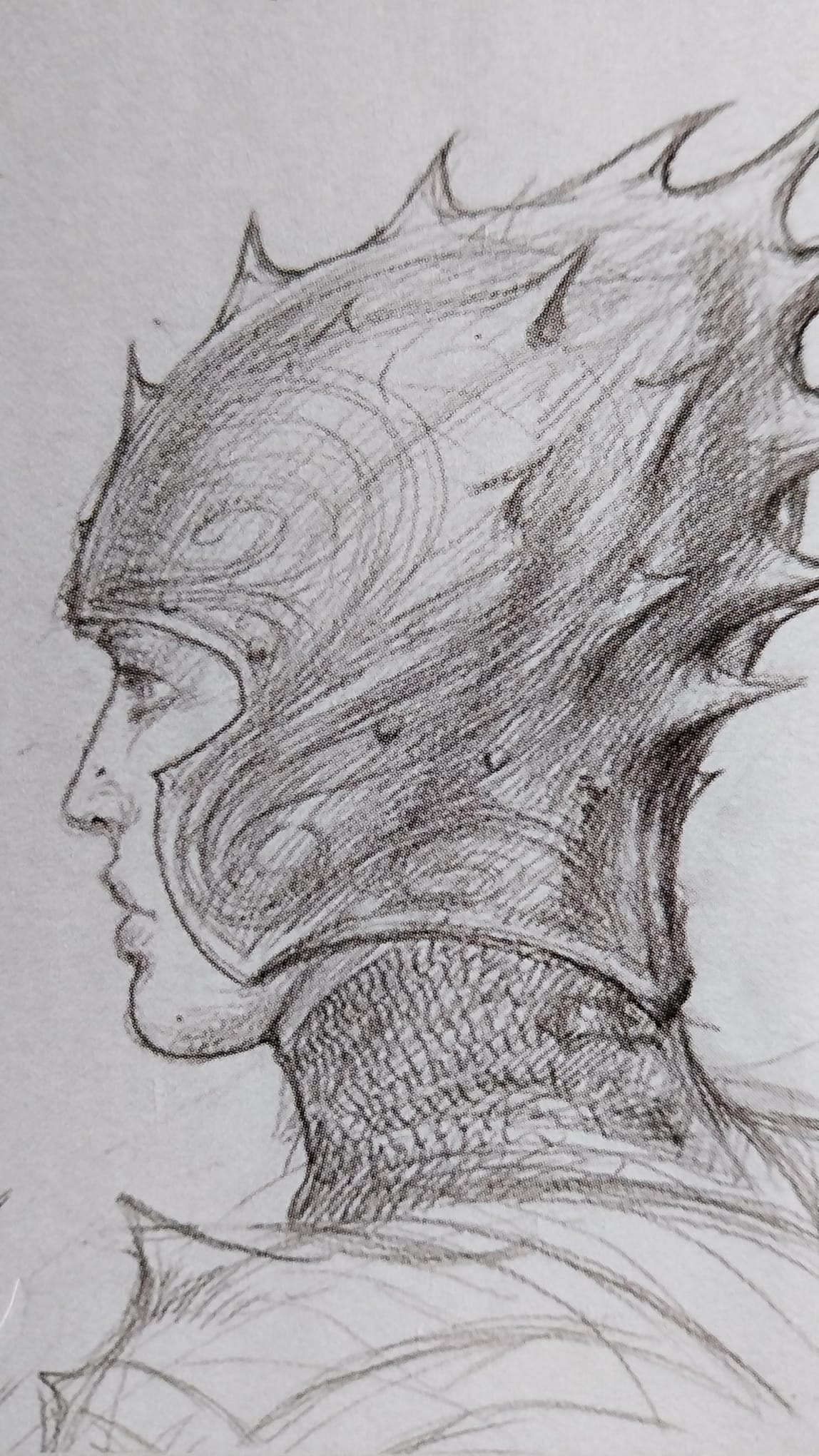 Boceto de elfo por John Lowe