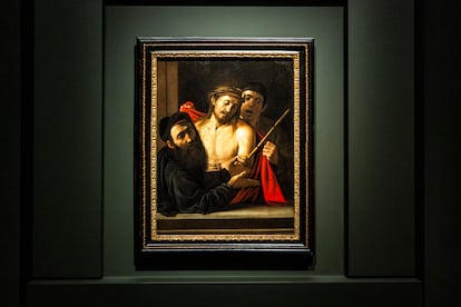 Caravaggio's 'Ecce Homo', tentoongesteld in het Prado Museum.