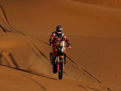 El piloto Toby Price, del Red Bull KTM Factory Team, durante la séptima etapa del Dakar 2020 en Arabia Saudí.