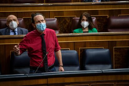 Pablo Iglesias, durante su intervención. 