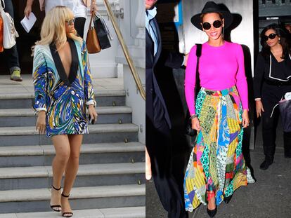 Duelo de estampados: Rihanna y Beyoncé