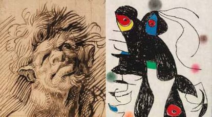 Dibujos de Herrera el Viejo y de Joan Miró.
