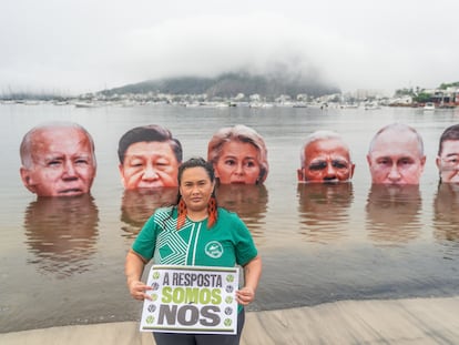 Alana Manchineri, activista indígena, en Río de Janeiro durante la cumbre G20, en noviembre de 2024.