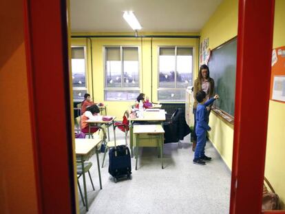 Interior de un colegio en Segovia.  