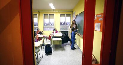 Interior de un colegio en Segovia.  