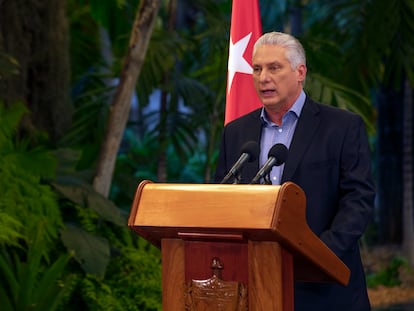 El presidente de Cuba, Miguel Díaz-Canel, en La Habana.