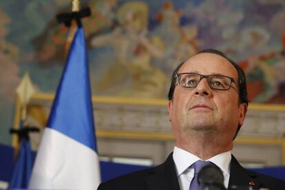 El president francès François Hollande avui al Palau de la Prefectura de Niça.