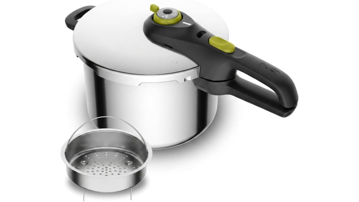 Olla a presión Tefal.